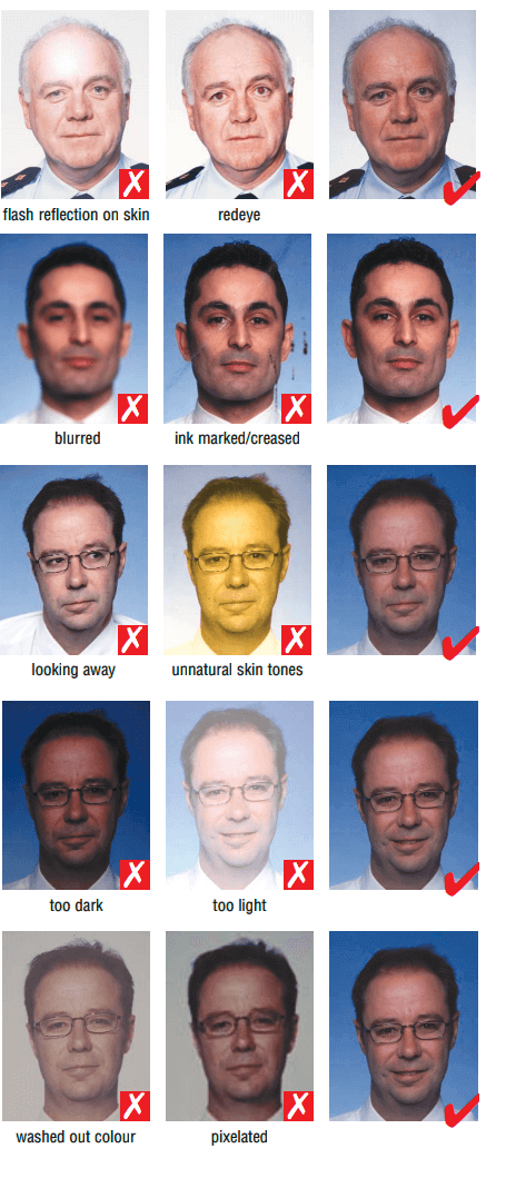 can you wear glasses in passport photo