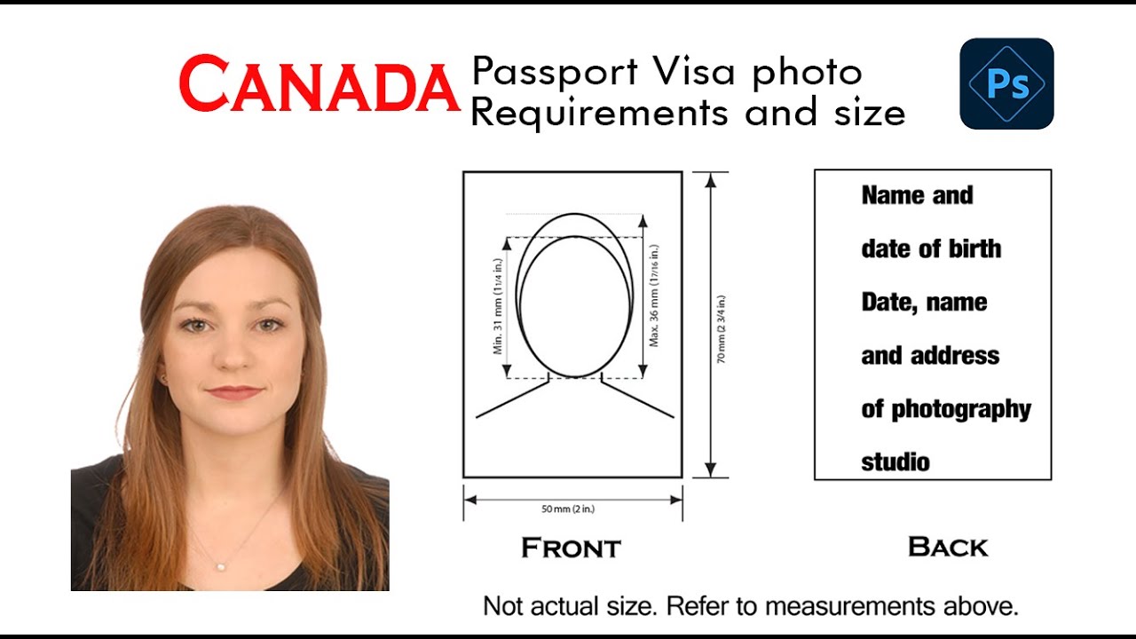 canada passport photo size