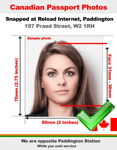 canada passport size photo dimensions