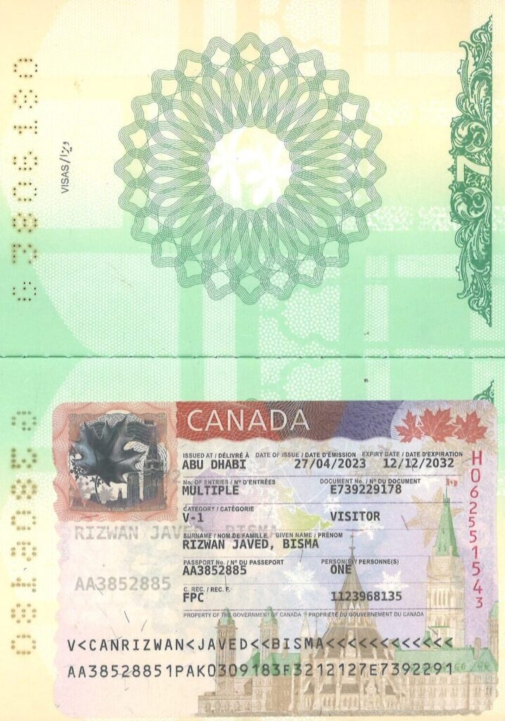 canada visa application fee for pakistani passport