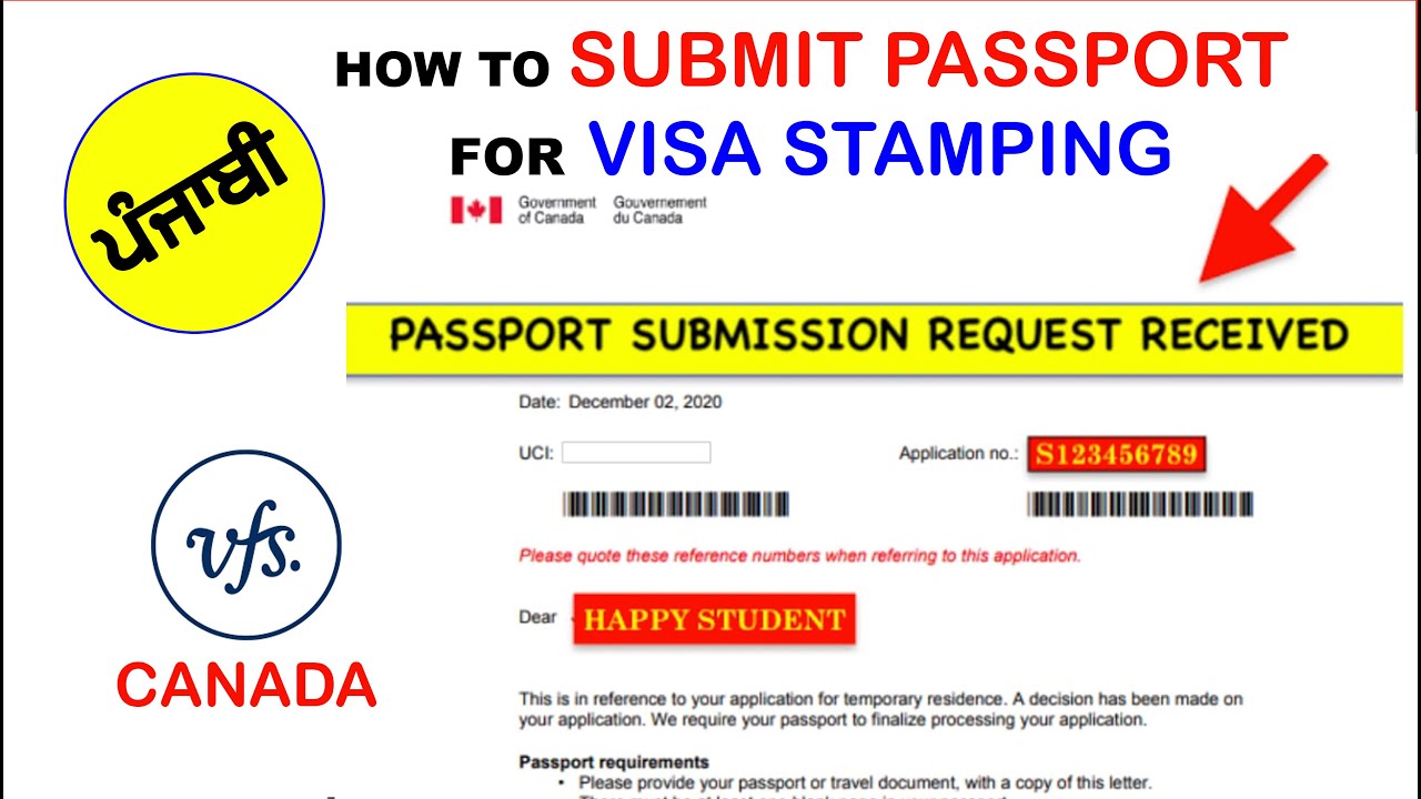 canada visa submit passport