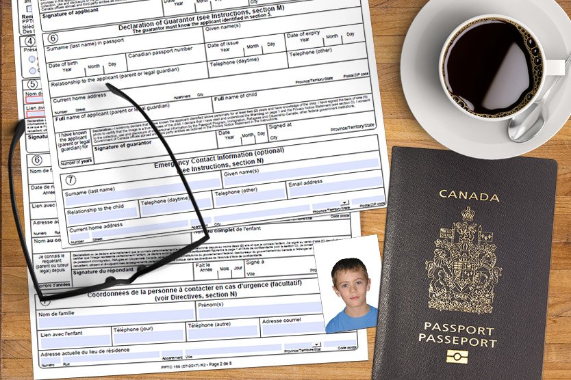 canadian passport application child