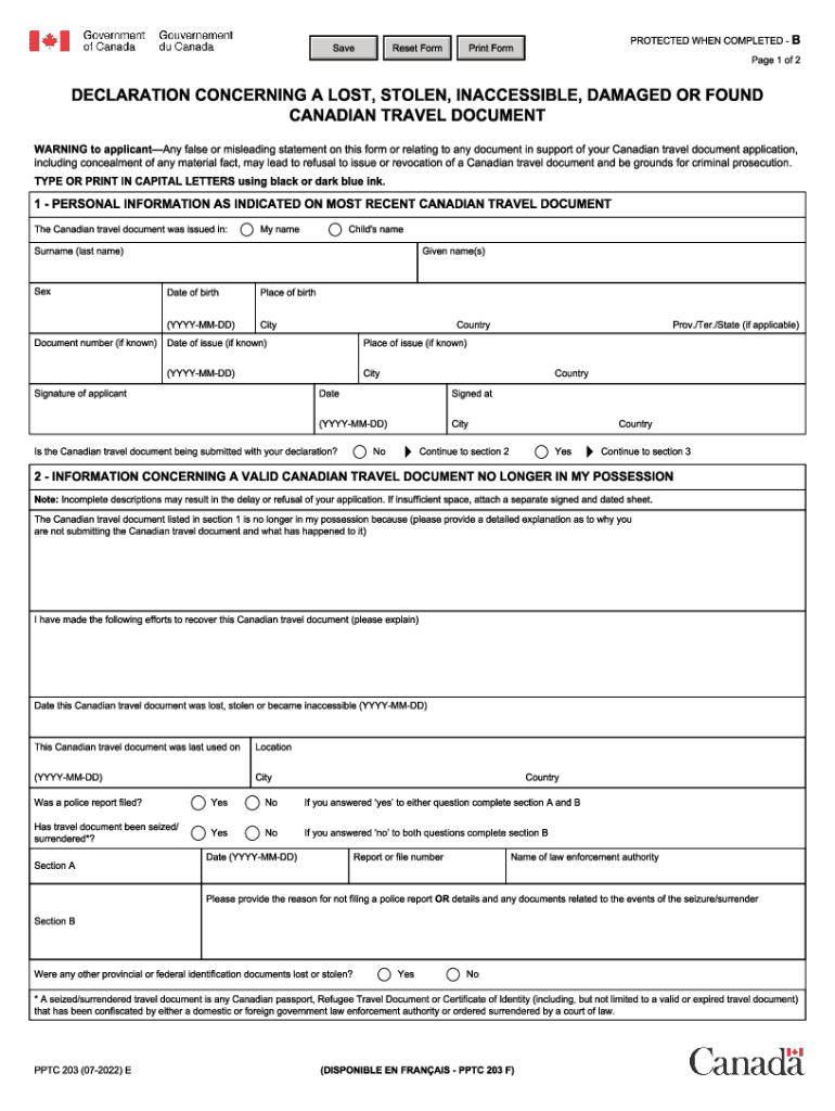 canadian passport application form