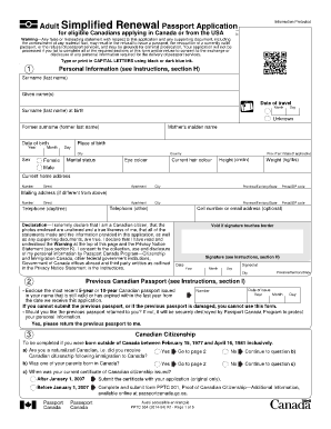 canadian passport application form