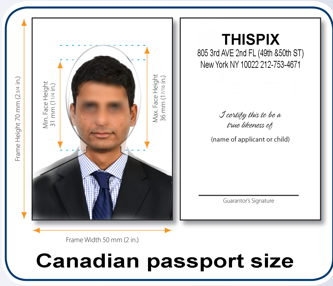 canadian passport measurements