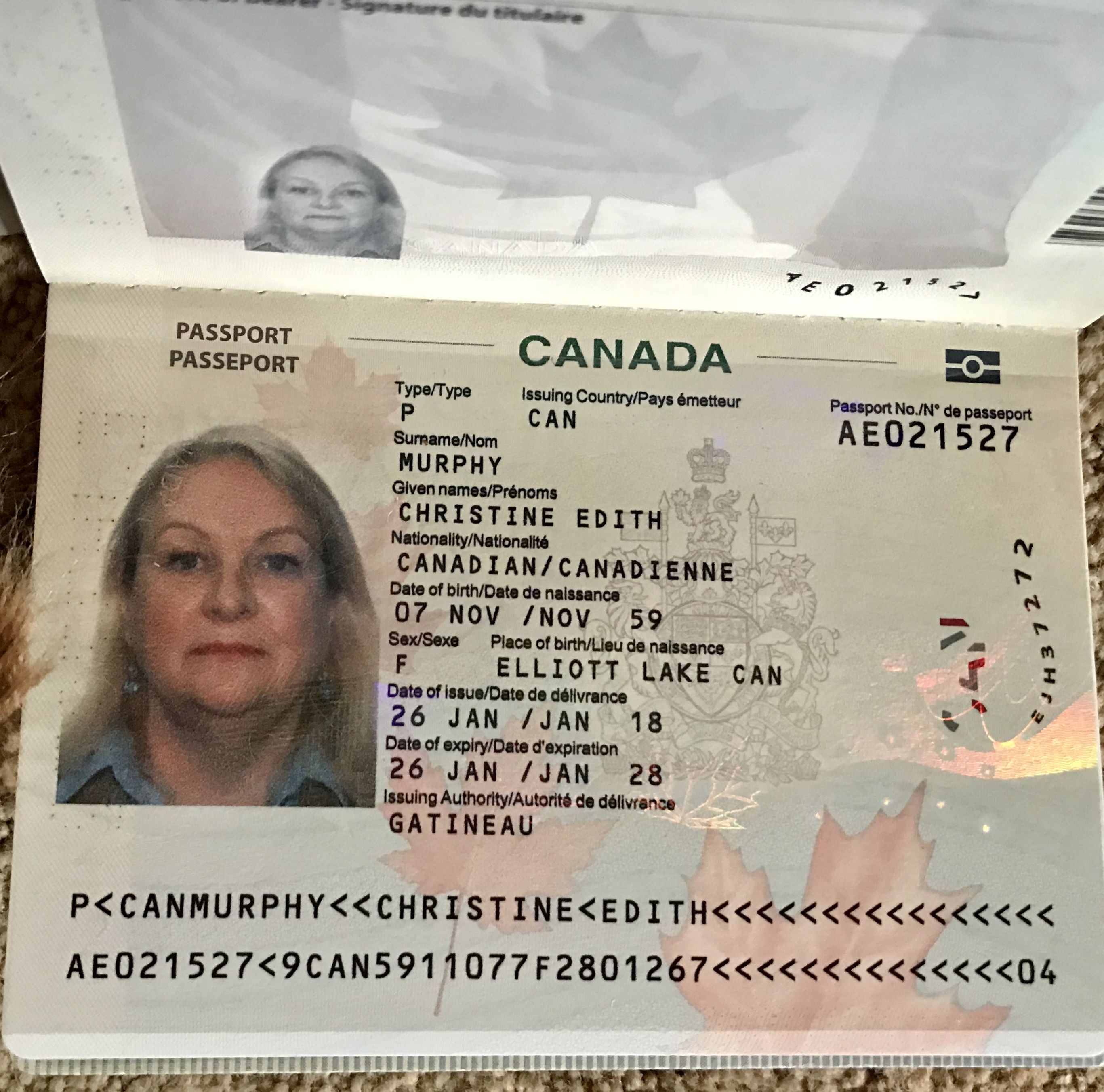 canadian passport number