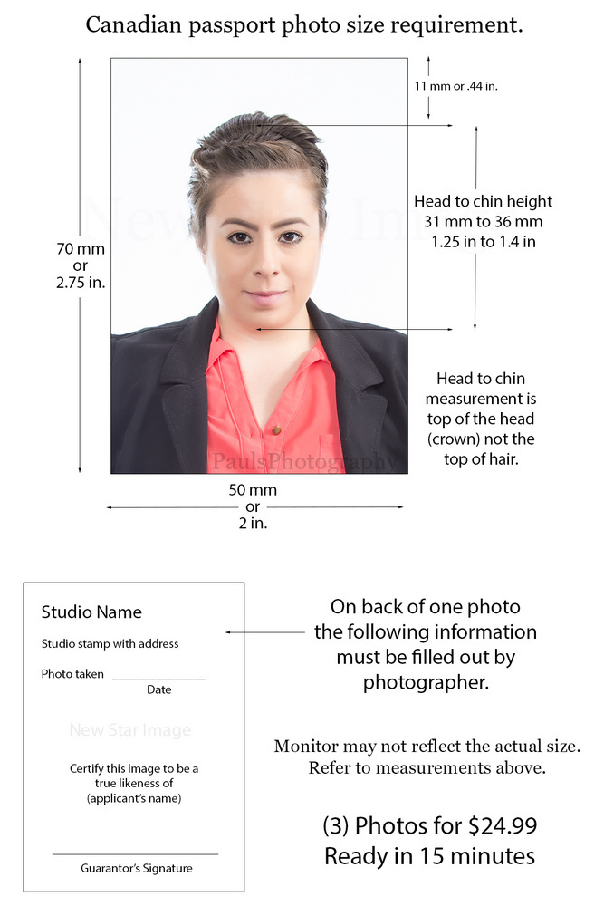 canadian passport photo measurements