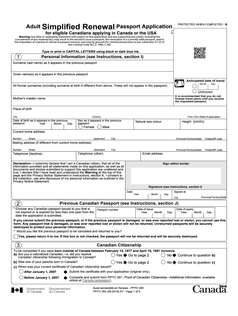 canadian passport renewal fee