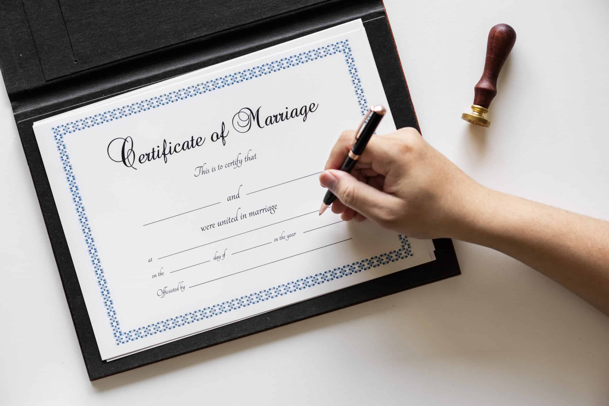 certified copy of marriage certificate for passport