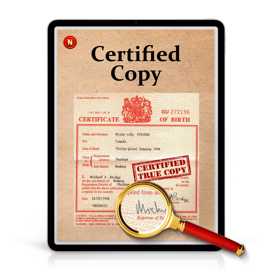 certified photocopy of passport