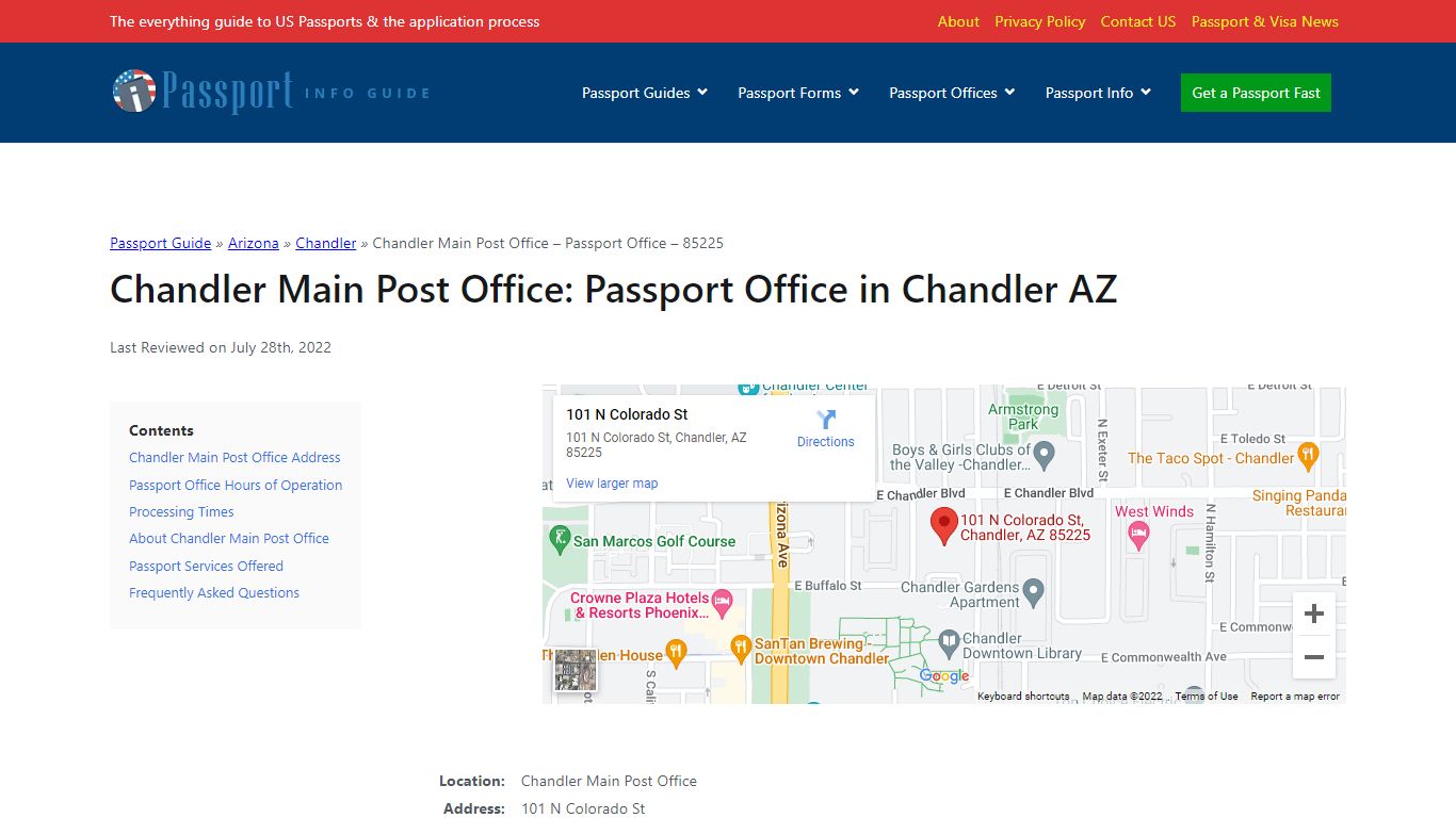 chandler passport acceptance facility