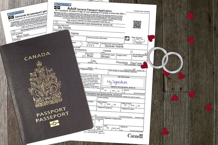 change passport to married name