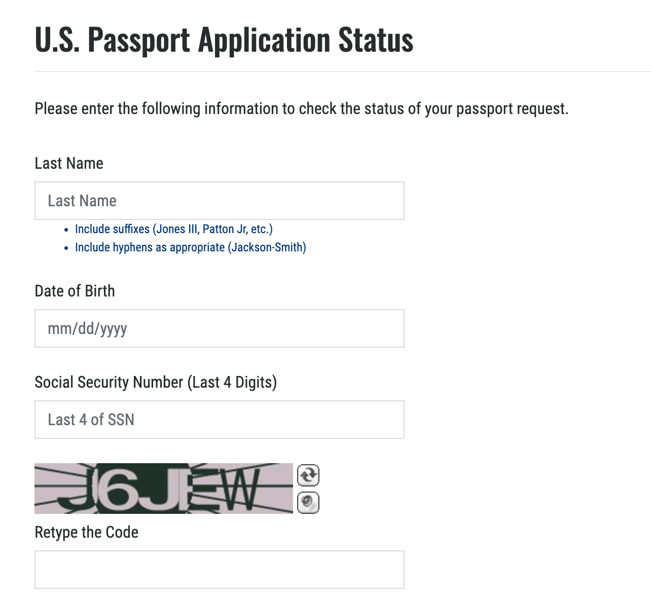 check on status of passport