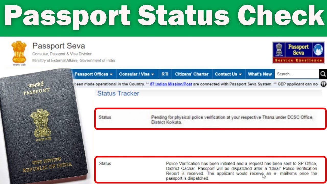 check online status of passport