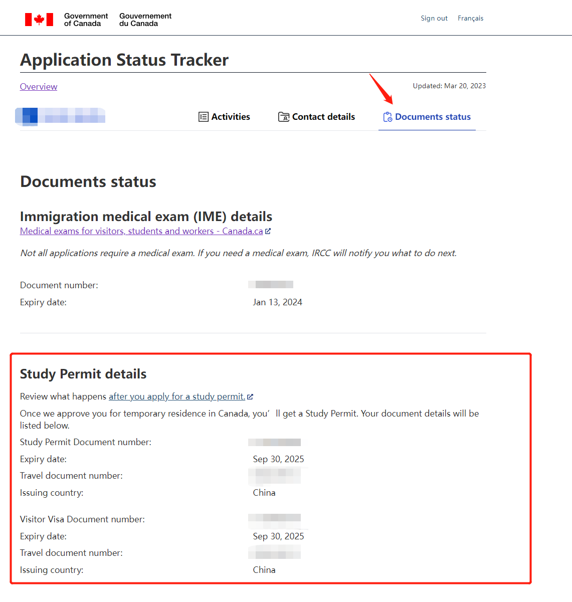 check passport status canada