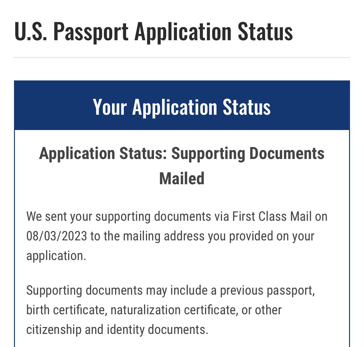 checking on passport renewal status