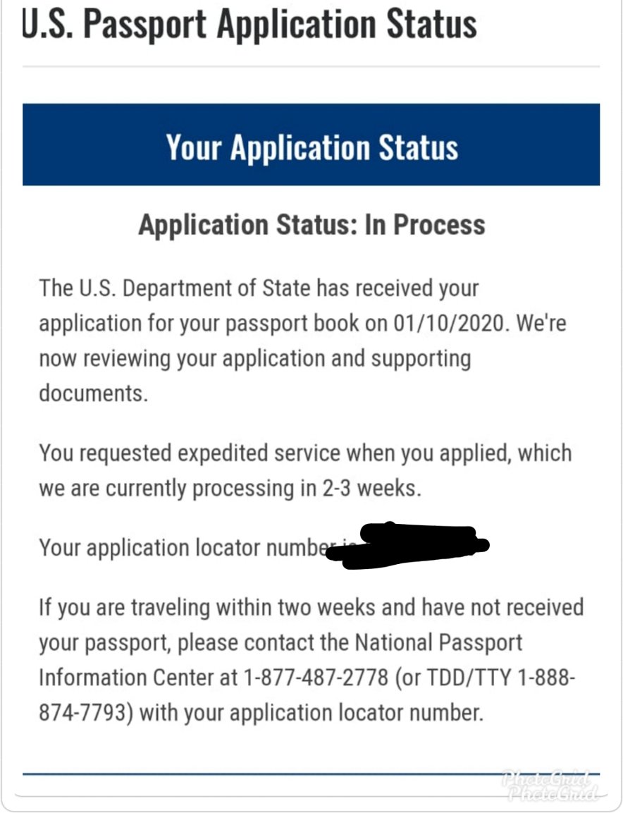 checking status of us passport