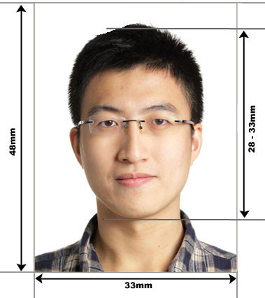 china passport size photo