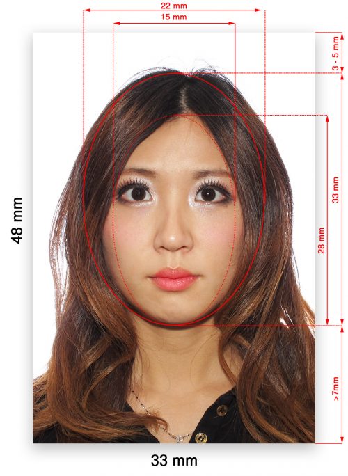 china passport size photo