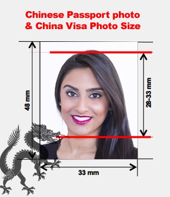 china passport size photo