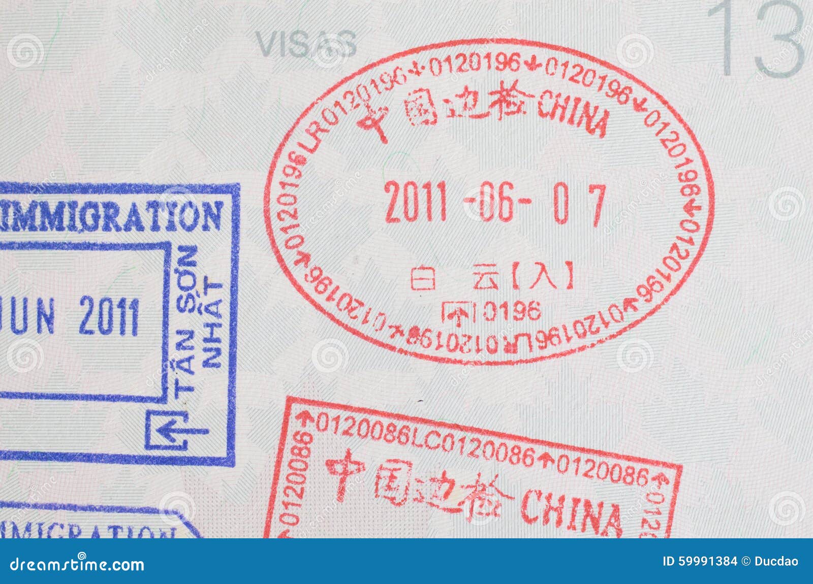 china passport stamp