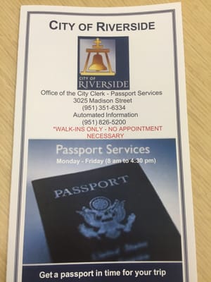 city of riverside - city clerk - passport services