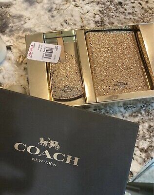 coach glitter passport holder