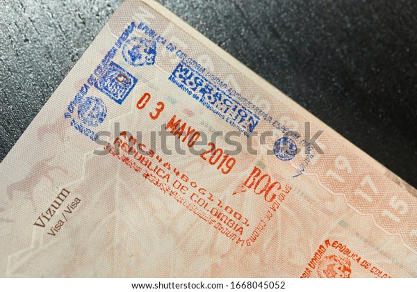 colombian passport stamp