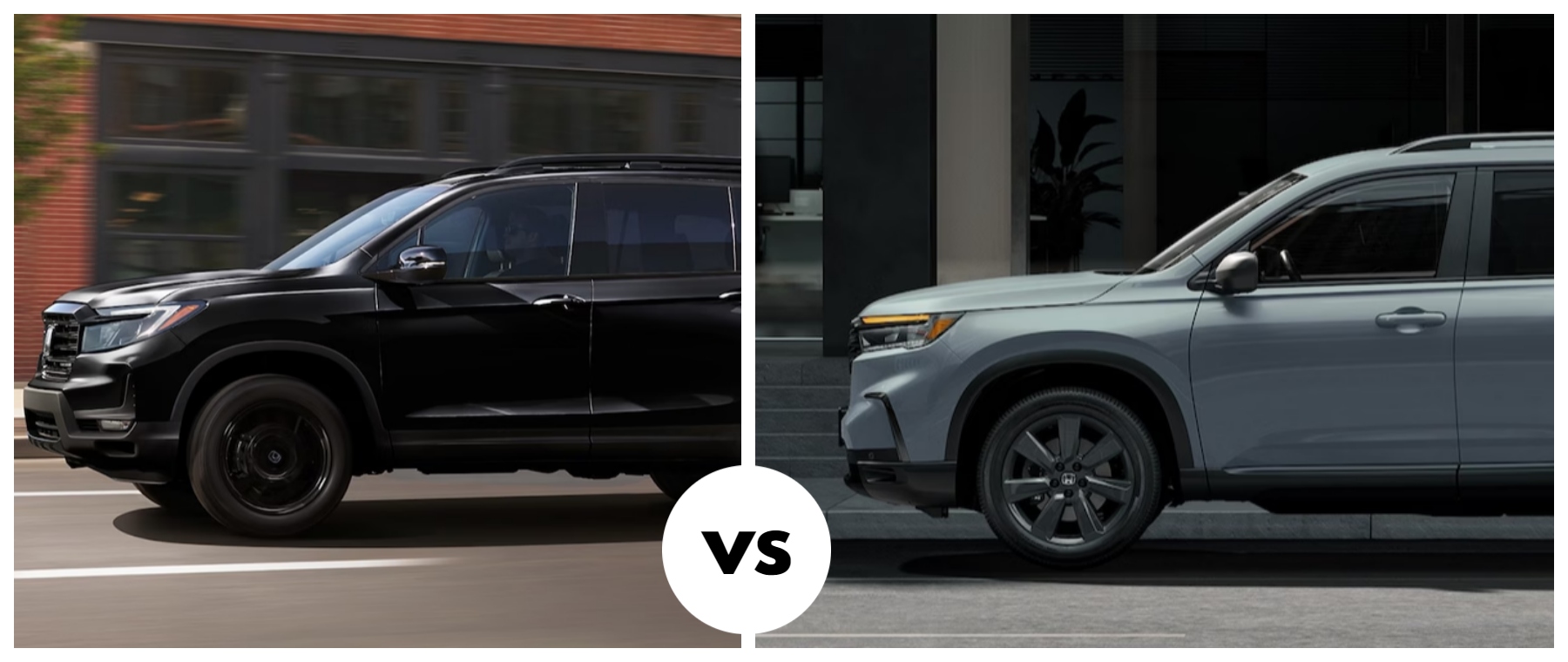 compare honda passport and pilot