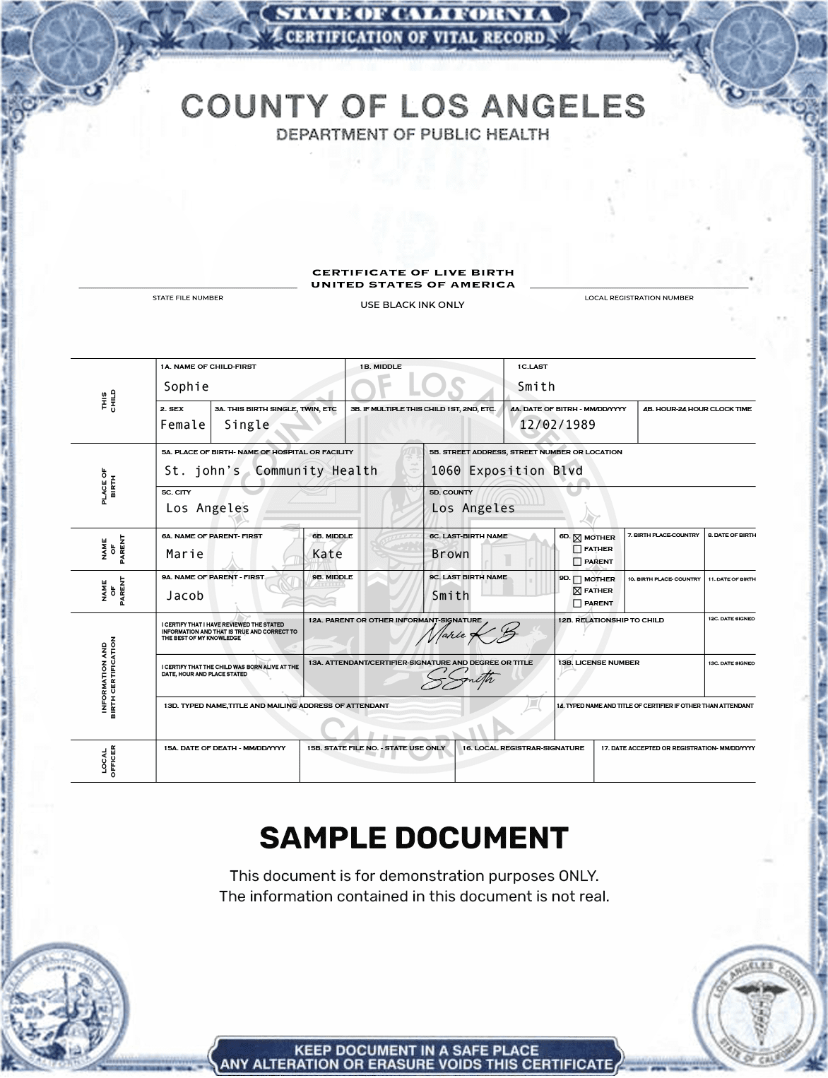 copy of birth certificate for passport