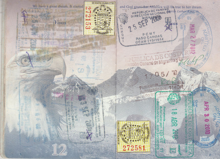 costa rica passport stamp