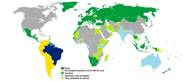 countries that don't need a passport