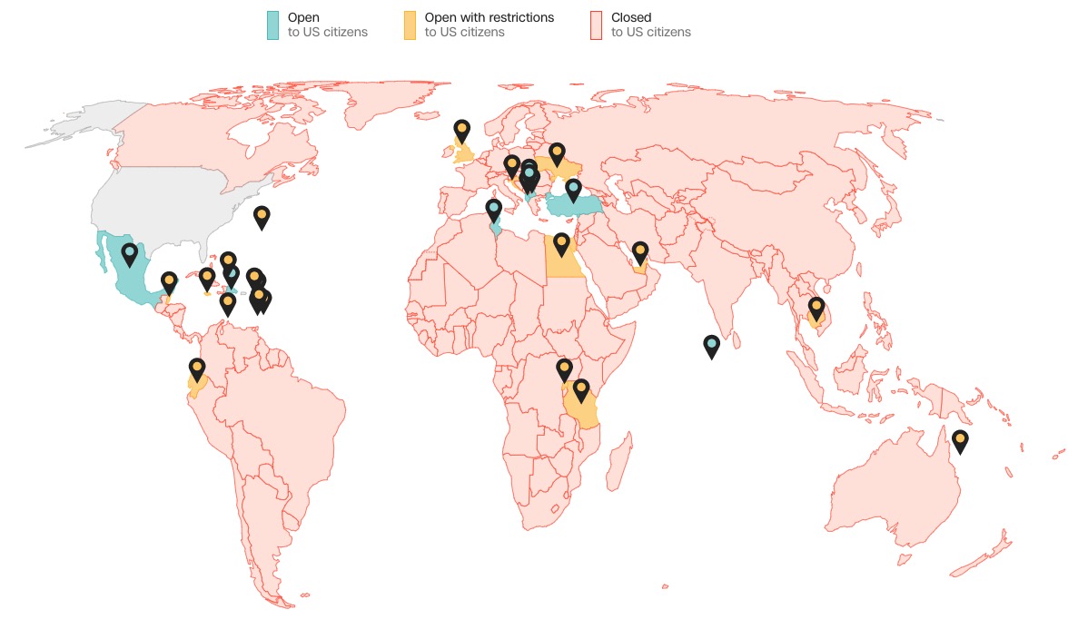 countries to travel to without passport