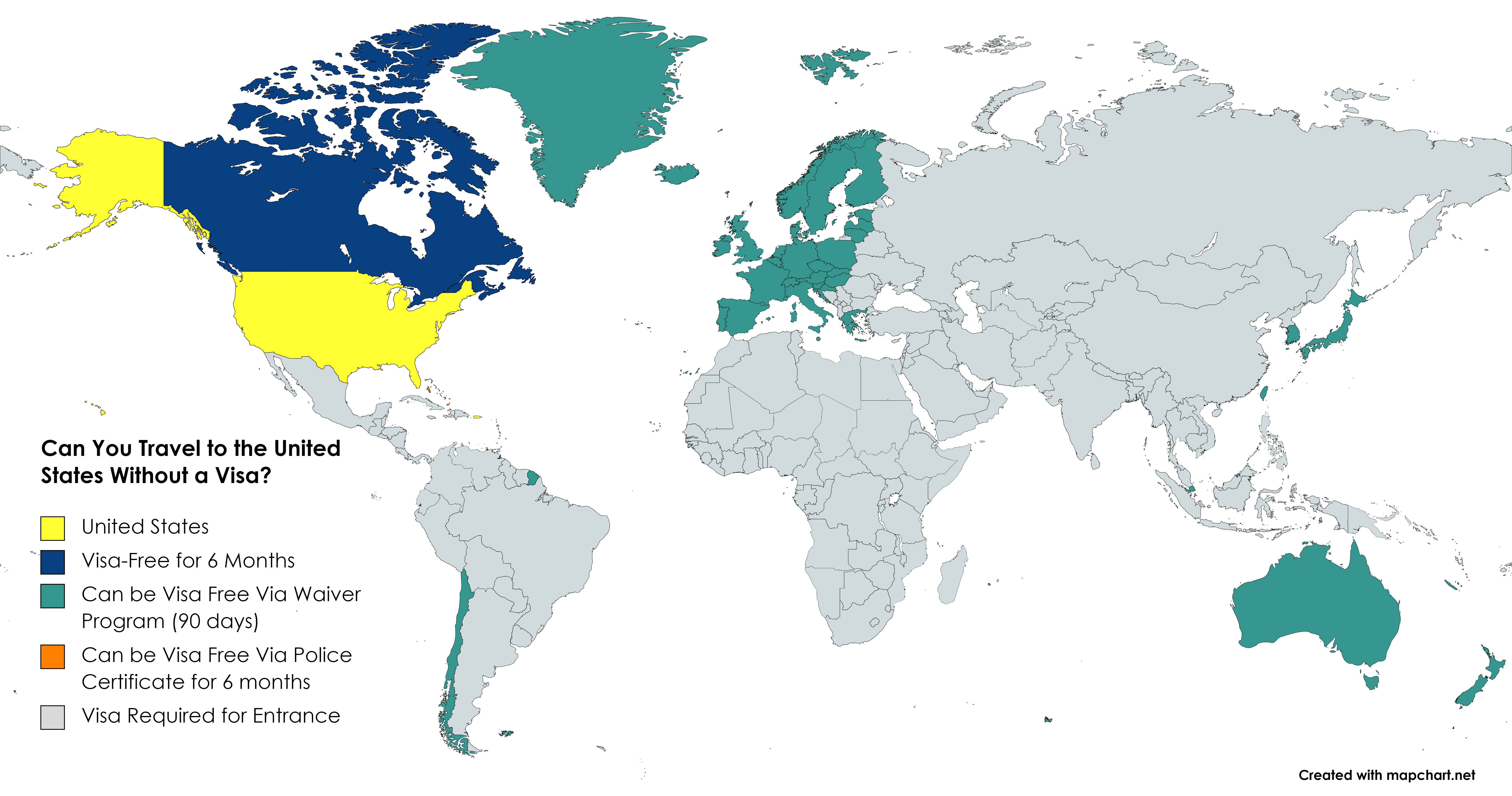 countries us passport visa free