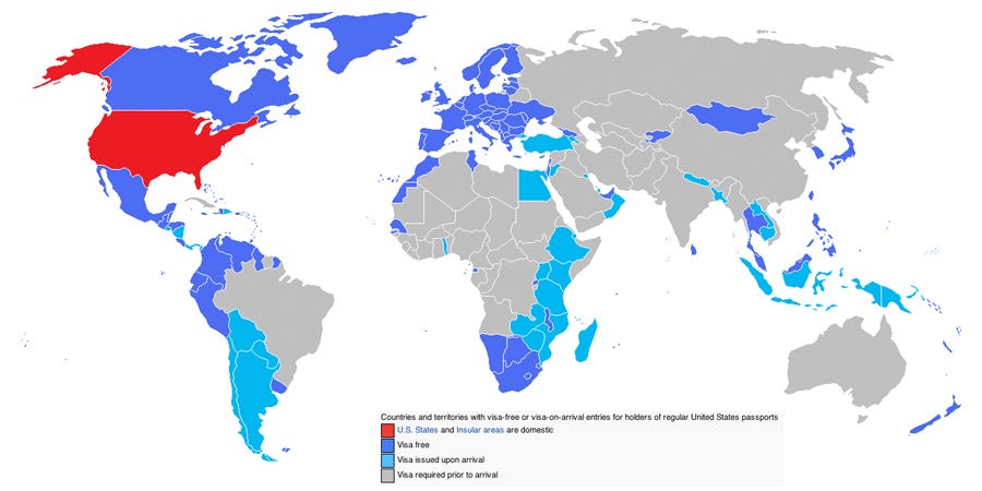 countries without visa for american passport