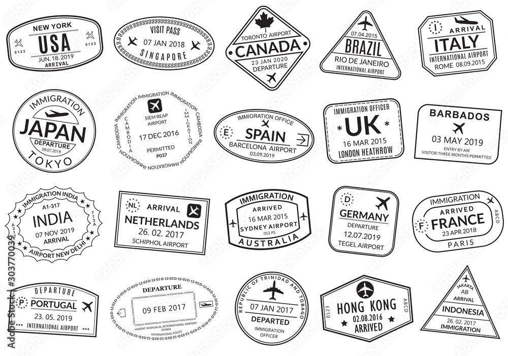 country passport stamps