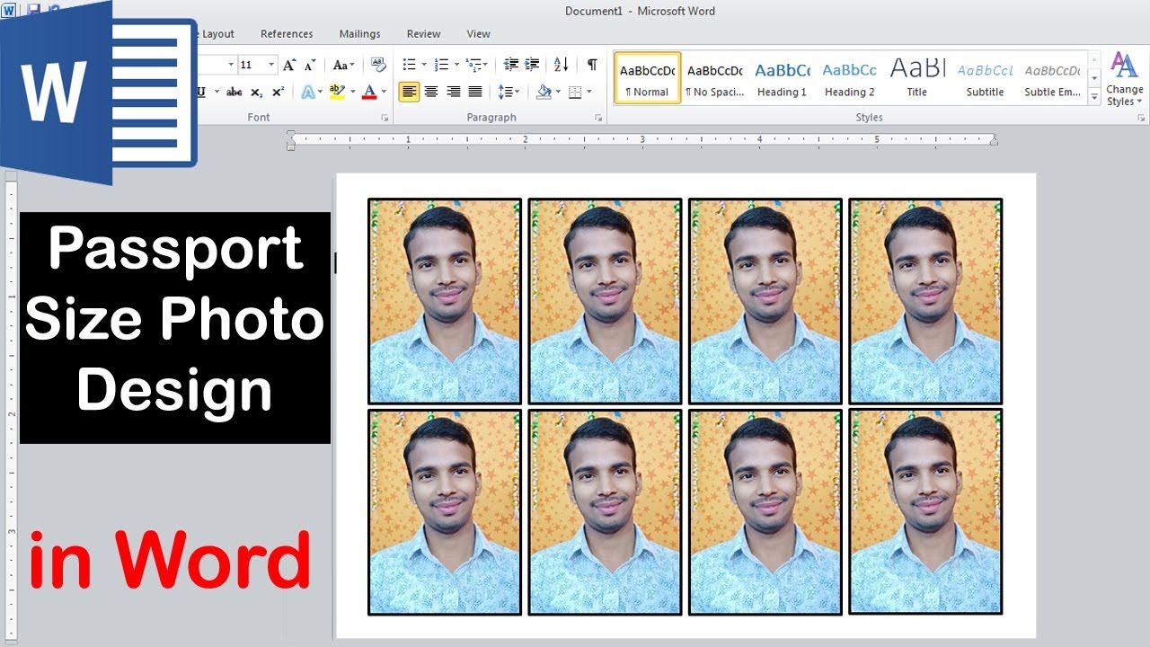 create a passport size photo