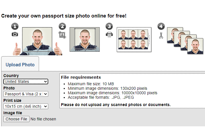 create passport photo free