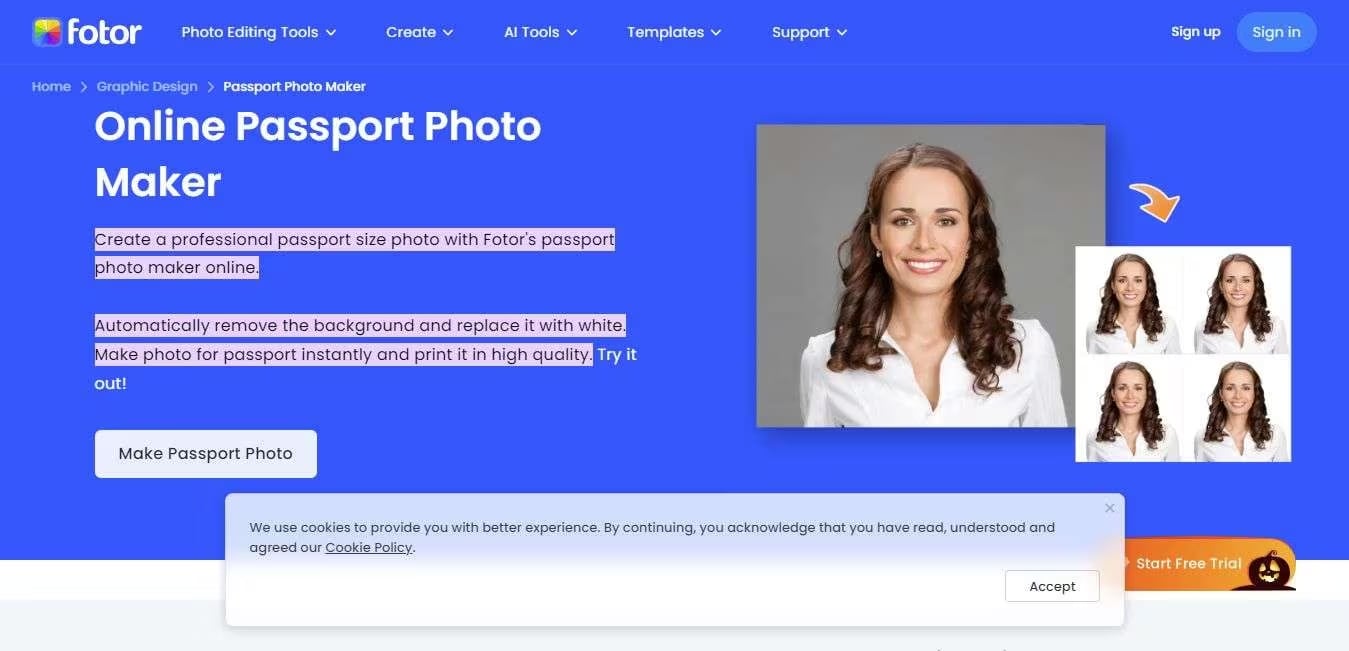 create passport photo online