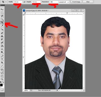 crop photo to passport size