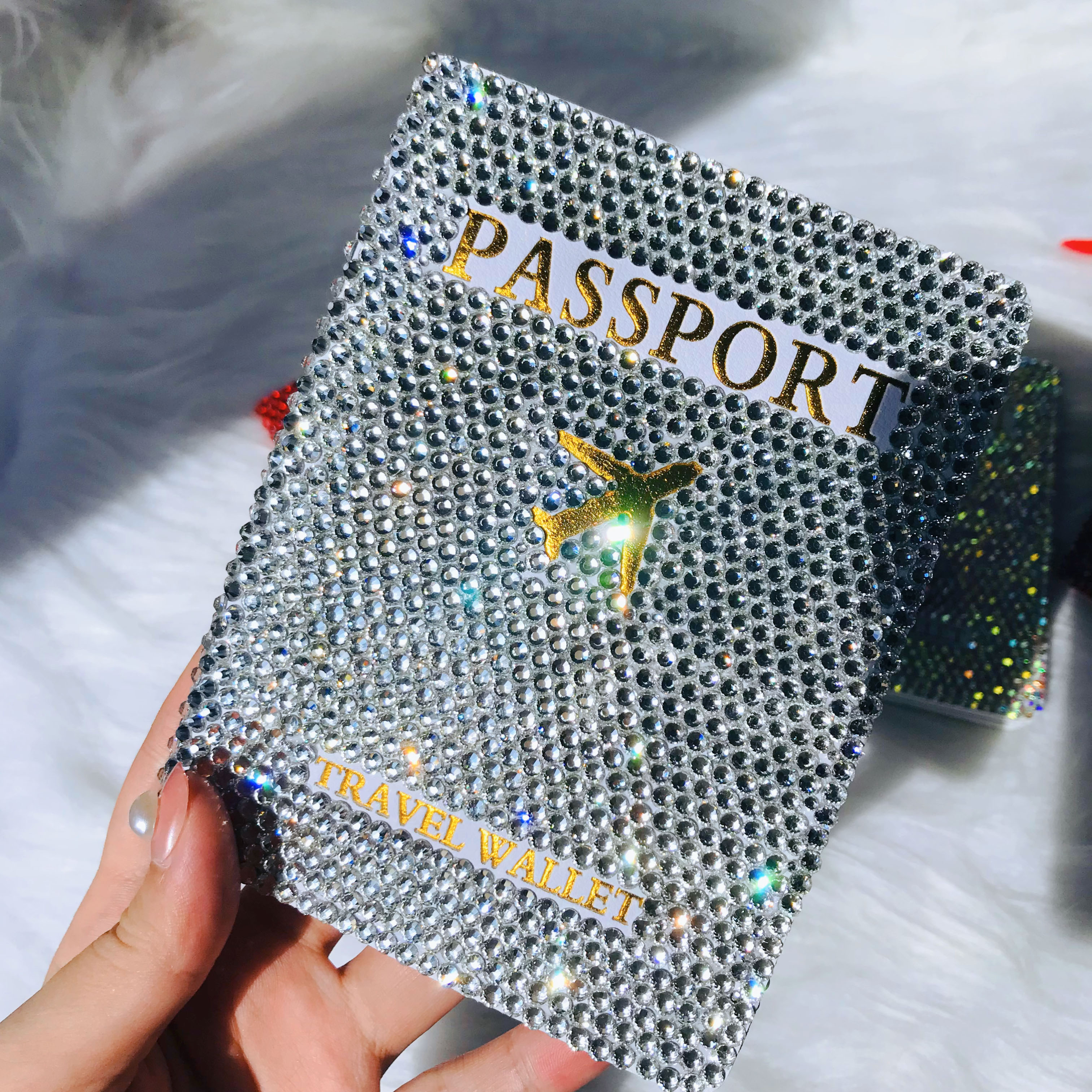 crystal passport holder