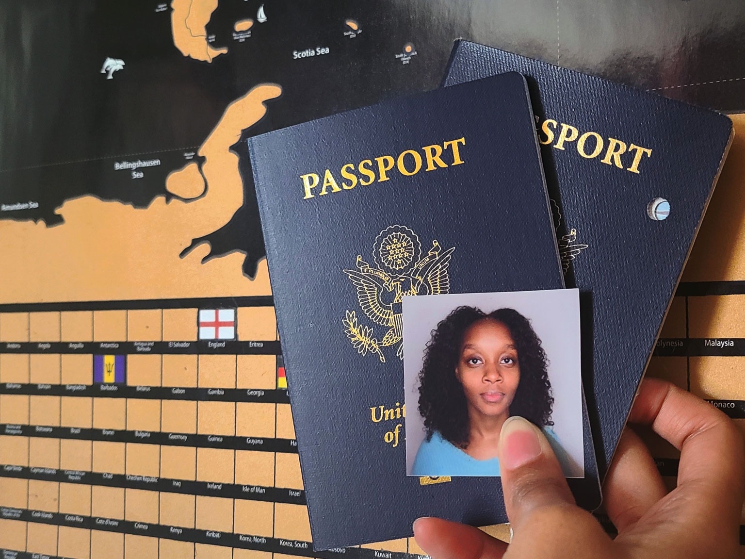 curly hair passport photo