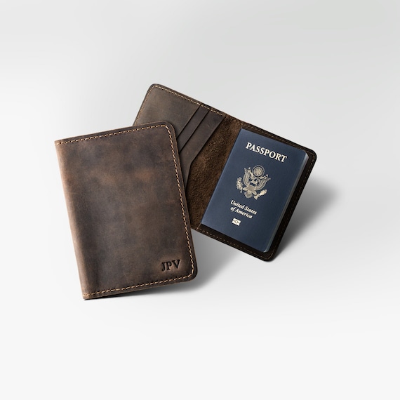 custom passport holder leather