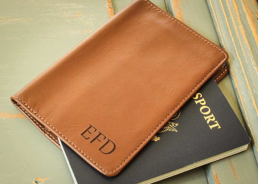 custom passport holder leather