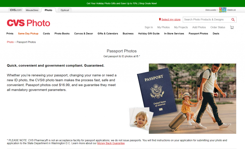 cvs passport photo printing