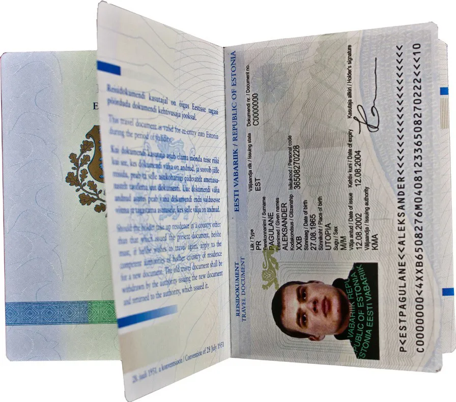 data page of passport