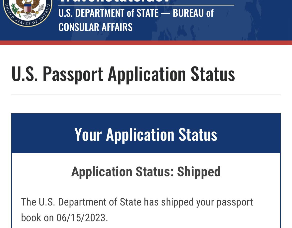 department of state passport status