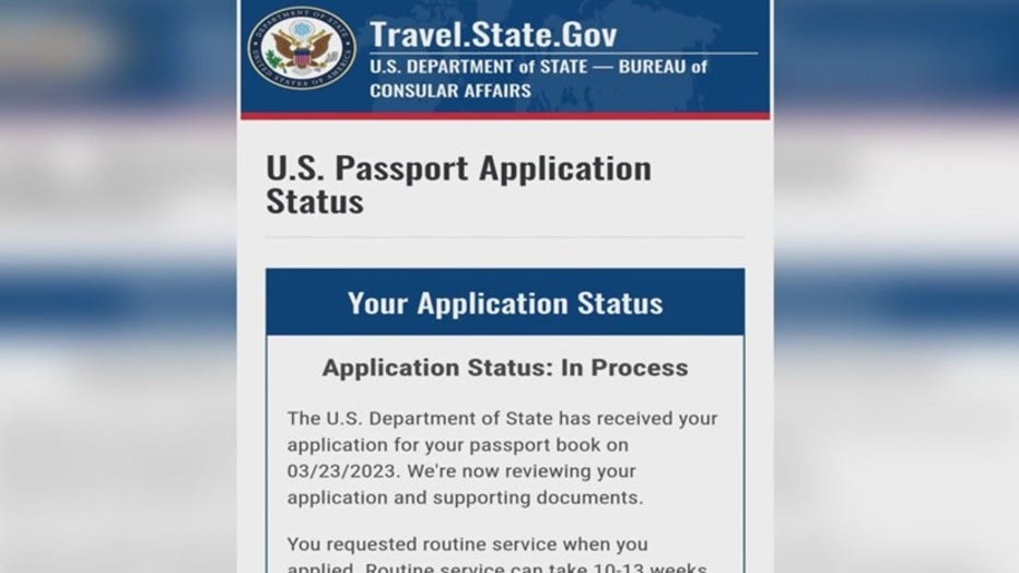 dept of state passport status