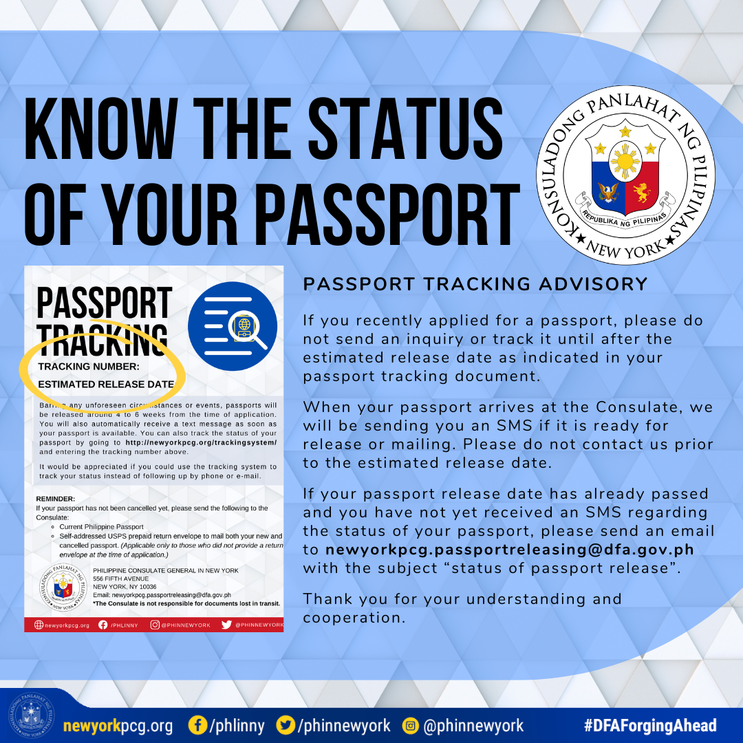 dfa passport tracking