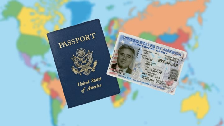 difference between a passport book and card